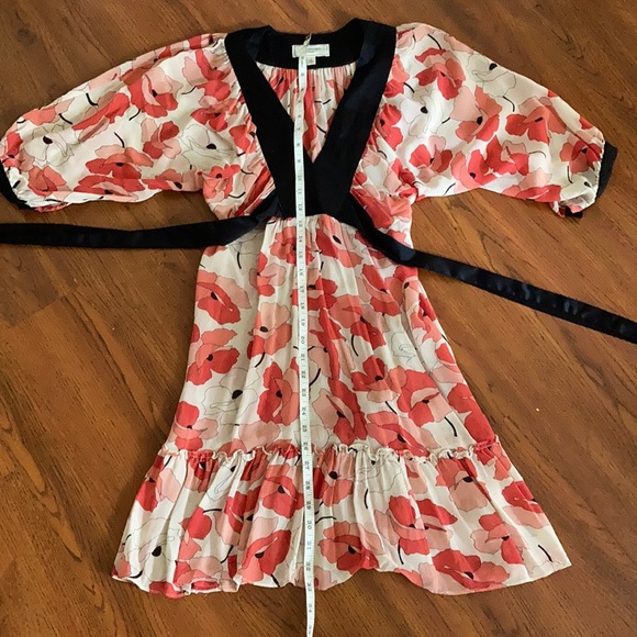 Anthropologie Playful Poppy Silk dress - Picture 5 of 5